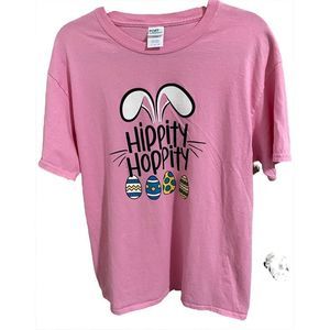 NEW Hippity Hoppity Bunny Pink T-Shirt Pink Size L